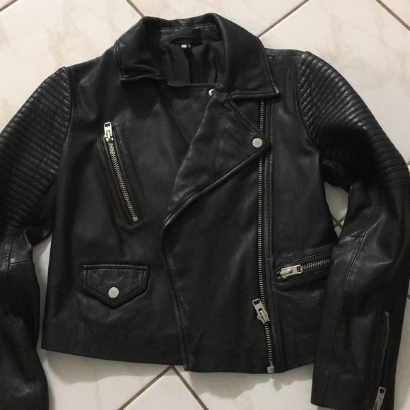 Topshop Petite Jackets \u0026 Coats | Topshop Genuine Leather Jacket | Color: Black | Size: 2p | Nanl2's Closet